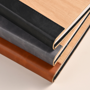 Nhanh chóng-tàu gỗ kết cấu Jotter A6 Kem daisen giấy biểu tượng tùy chỉnh 3 Colorways da bìa cứng máy tính xách tay - Product Image 4