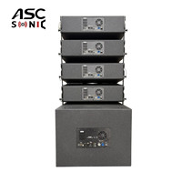 Système de sonorisation actif à deux voies LA-208P&LA-18P avec deux enceintes de 8 pouces et une enceinte de 18 pouces pour les théâtres