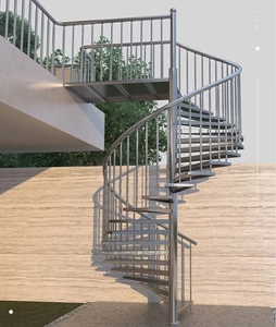 <span class=keywords><strong>Escaleras</strong></span> Espirales Modernas <span class=keywords><strong>de</strong></span> <span class=keywords><strong>Acero</strong></span> <span class=keywords><strong>Inoxidable</strong></span> con Peldaños Antideslizantes y Barandilla Resistente para Uso Residencial y Comercial - Product Image 2