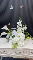 Composition florale de mariage blanche très vendue, fleurs artificielles en soie, lys calla blanc de 60 cm, centre de table pour décoration d'événements