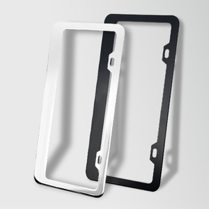 Marco de matrícula de aleación de aluminio de 200 mm con 2 orificios de acero inoxidable para coches americanos, tipo abrazadera - Product Image 1