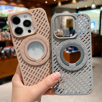 La plus nouvelle couverture de téléphone portable respirante creuse de Dissipation thermique pour iPhone 16 Pro Max 15 14 Plus 13 12 11 coque de téléphone arrière magnétique