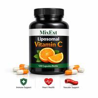 MixExtract – Nouvelles Capsules Végétaliennes Personnalisées d'Acide Ascorbique (Vitamine C) – Complément Alimentaire Liposomal Complex pour Soutenir la Santé Immunitaire et Articulaire
