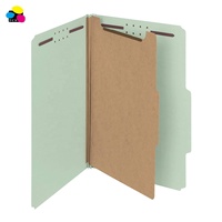 Carpeta de archivos de clasificación de tabla previa con separadores de tamaño uno de piedra de tres colores con sujetadores