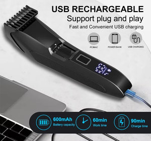 เครื่องโกนหนวด OEM IPX7 สำหรับผู้ชาย พร้อมกระเป๋า EVA มีดโกนหนวด 0.5 มม.-10 มม. กันน้ำ ใช้ได้กับขนตามร่างกาย ชุดอุปกรณ์ดูแลขน - Product Image 6