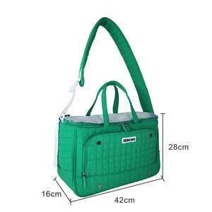 Transportín para Mascotas de Nailon Sólido de Gran Capacidad, Estilo Casual, con Ruedas y Cremallera Vietnamita, Carga Máxima de 10 kg, Uso Diario - Product Image 3