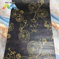 Papier peint rayé marbré rose MOI, rouleau de 45 cm x 10 m, décoration murale pour salon