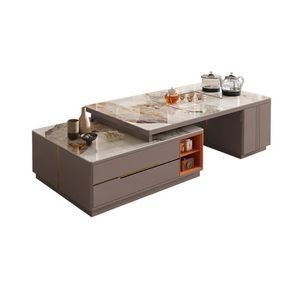 <span class=keywords><strong>Mesa</strong></span> de té de apartamento de tamaño pequeño con juego de té, combinación de gabinete de TV telescópico <span class=keywords><strong>para</strong></span> sala de estar en casa - Product Image 4