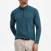 Pull à col montant zippé pour homme, manches longues, coupe ajustée, respirant, séchage rapide, idéal pour la course, la gym et l'entraînement sportif, personnalisable OEM