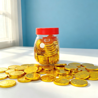 Chocolat en forme de pièce de monnaie en feuille d'or, 24 pièces, pot de 12g, chocolat au lait classique en forme de pièce d'or, prêt à manger pour les fêtes d'enfants, vente en gros