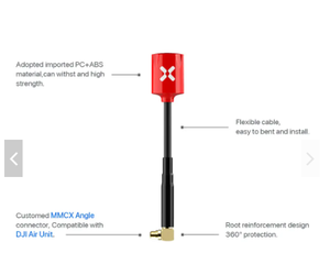 Antena Foxeer Lollipop 5.8G 2.5DBi de Alta Ganancia RHCP, Ángulo Recto RHCP UFL Super Mini para Dron RC - Product Image 5
