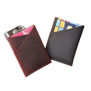Tarjetero de Cuero Genuino al por Mayor, Personalizable con Logotipo, Minimalista, Delgado, <span class=keywords><strong>para</strong></span> Tarjetas y Efectivo - Product Image 1