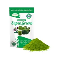 OEM के साथ कार्बनिक साग Superfood Juiced मिश्रण पाउडर Spirulina Chlorella गेहूं घास Kale