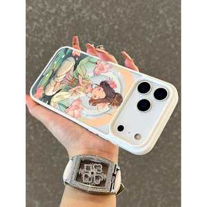 Coque de téléphone magnétique Lotus Blessing pour iPhone 11 à 17 Pro Max, en TPU souple, motif fleur blanche, unisexe - Product Image 5