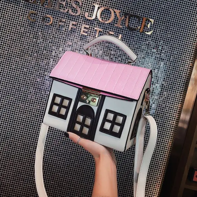 الجملة مربع على شكل منزل محفظة حقائب اليد حقيبة اليد