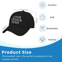 Gorra de béisbol de poliéster para deportes al aire libre, gorra de béisbol personalizada con diseño de letras, gorra de béisbol sólida con efecto desgastado.