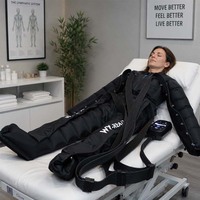 Système de récupération des jambes à 8 chambres VU, pompe de compression pneumatique rechargeable pour la circulation des jambes et le lymphœdème