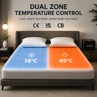 Surmatelas rafraîchissant à double zone avec fonction de chauffage et de refroidissement, système de contrôle de la température pour couples