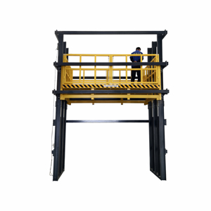Nueva Plataforma Elevadora Vertical Hidráulica de Alta Resistencia para Materiales de Carga, Elevador Doble para Almacén - Product Image 3