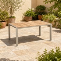 Ensemble table et chaises en alliage d'aluminium de style nordique moderne et minimaliste pour l'extérieur, résistant à l'eau et aux UV, idéal pour les salons de thé et les cafés