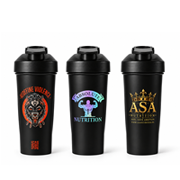 Bouteille de shaker de protéines personnalisée avec logo, sans BPA, impression double face, pour le sport, la remise en forme, les entraînements, les shakes protéinés, les shakers de gym