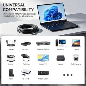 Câble réseau Cat6 Premium 550 MHz 1000 Mbps, cordon Ethernet UTP <span class=keywords><strong>RJ45</strong></span> en cuivre pur pour Smart TV, Switch, PS5, Xbox - Product Image 4