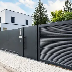 EUROPÄISCHER AUTOMATISCHER EINTRAG SCHWARZER RESIDENTIAL DRIVEWAY MODERNES PRIVATE LUXUS DOPPEL-SWING-DRIVEWAY-TOR