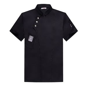 <span class=keywords><strong>Camicie</strong></span> a manica corta <span class=keywords><strong>per</strong></span> il lavoro in uniforme del ristorante Giacca da cuoco con chiusura a scatto da cucina moderna Fast Food - Product Image 1