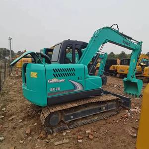 Excavadora Usada Kobelco SK75 de 7.5 Toneladas con Cucharón de 0.4m³, Marca Japonesa Original, Excavadora Pequeña de Construcción sobre Orugas, Bajo Número de Horas, Certificación CE - Product Image 3