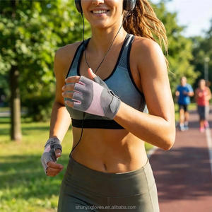 Guantes de <span class=keywords><strong>Gimnasio</strong></span> de Medio Dedo, Protector de Palma de Mano para Mujeres y Hombres con Soporte para Muñeca, para <span class=keywords><strong>Crossfit</strong></span>, Entrenamiento, Levantamiento de Pesas - Product Image 5