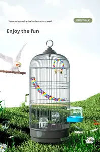 Villa di lusso Extra-Large Myna gabbia per uccelli a grandezza naturale in metallo gabbia per uccelli occhielli fantasia per pappagalli pappagallino <span class=keywords><strong>Cockatiel</strong></span> uccelli a grandezza naturale - Product Image 6