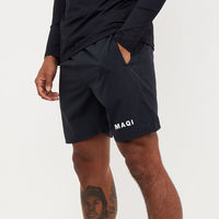 Celana pendek hoodie jogger, celana pendek dan hoodie jogging set cepat kering elastis slim fit 1/4 zip set jogging pendek Musim Semi