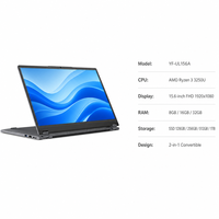 Ordinateurs portables OEM/ODM 15,6 pouces YOGA avec processeur AMD Ryzen 3 3250U, garantie d'un an, adaptés à un usage personnel et domestique