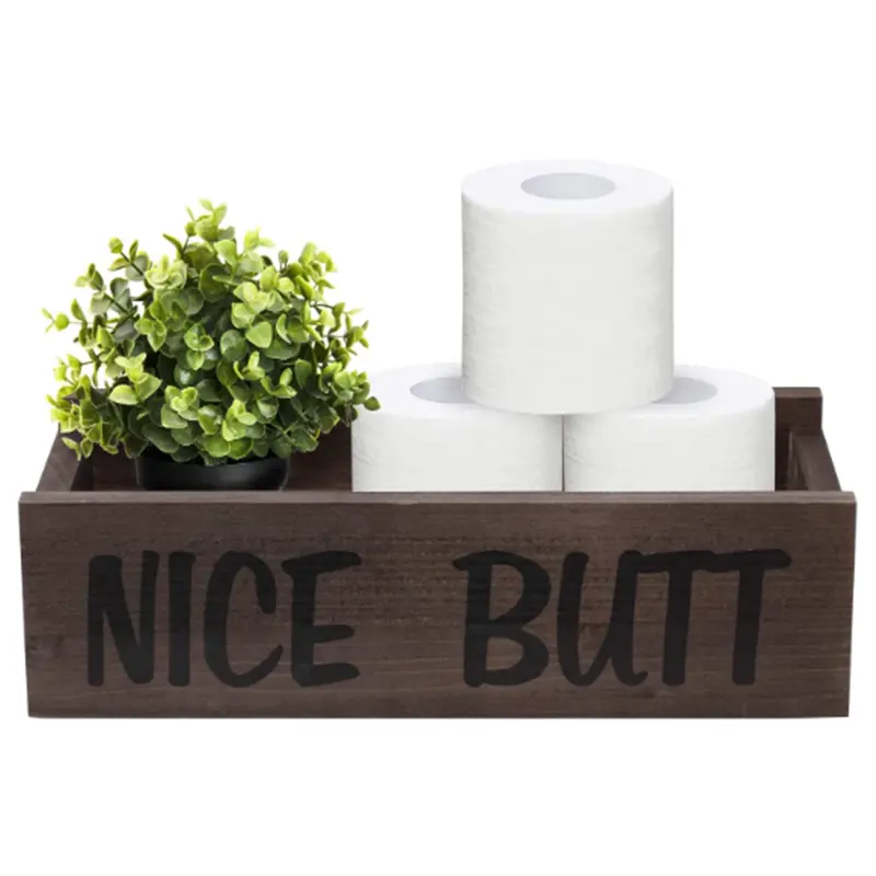 Nice Butt Badezimmer Dekor Box, Bauernhaus Holz Bad Box, Holz rustikale Toiletten papier halter