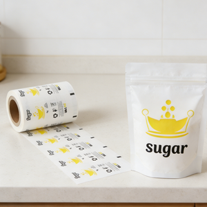 यश <span class=keywords><strong>2026</strong></span> अनुकूलित स्वचालित सैकेट पैकेजिंग रोल फिल्म फूड ग्रेड प्लास्टिक लैमिनेटेड 35 मिमी फिल्म रोल चीनी बैग - Product Image 2