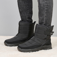 Vente en gros Bottes de neige d'hiver pour hommes mi-hautes épaisses isolées doublées semelle antidérapante chaussures de plein air en caoutchouc pour Global Oem