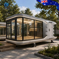 Maison-capsule spatiale moderne, lumineuse, imperméable et personnalisable, cabane mobile extérieure pour complexe touristique et camping