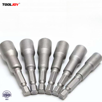 TOOLJOY Embout de serrage magnétique anti-tremblement compatible impact, en acier Chrome Cr-V, pour embout hexagonal 1/4 à changement rapide, pour clé à douille, DIY OEM