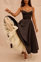 Robes sans dos en forme de A, été 2024, pour soirée, club, rendez-vous galant, robes de soirée élégantes, robes longues à bretelles unies, robes plissées chics