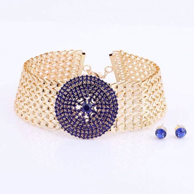 Hecho a mano antiguo sueño de collar de media luna traje Vintage joyería de declaración