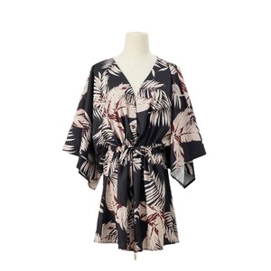 Abito Mini Estivo da Donna 2026 con <span class=keywords><strong>Stampa</strong></span> Foglie Tropicali, Scollo a V, Maniche a Pipistrello, Vita con Coulisse, <span class=keywords><strong>Vestito</strong></span> Casual per Vacanze - Product Image 5
