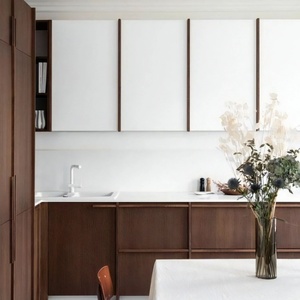 These Handcrafted <b>Vintage</b> Kitchen <b>Cabinets</b> Feature Storage Units with Elegant Sculpted Frames That Exude a Sense of Luxury - Product Image 4