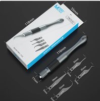 MaAnt Jeu de lames multifonctionnelles pour enlever la colle avec une dureté élevée pour téléphone portable Carte mère Puce CPU IC Scraper Pry Knife Tool