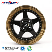 Jantes forgées en 2 parties 19 20 21 pouces 5x115, jantes forgées de performance pour Dodge Challenger Charger SRT, finition noir mat avec liseré bronze