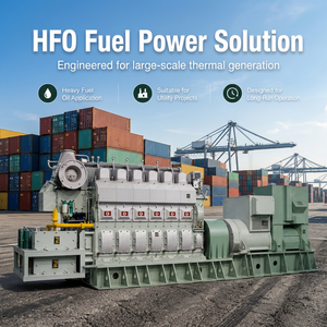Générateur HFO 4,4 MW, Générateur à Huile Lourde HFO 4 MW 4,4 MW 100 MW 20 MW, Générateur de Centrale Électrique 600 tr/min - Product Image 1