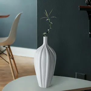 Ceramic Vases Shaped Table Lamp Crafts Custom Home Decor Night Lights Bedside Arts Led Luminaire Indoor Lamps Ceramic
