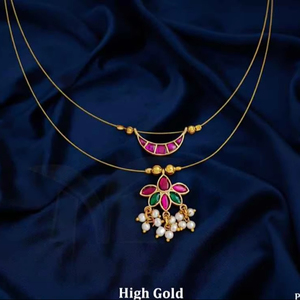 Conjuntos de Joyería de Moda Brillante de Alta Calidad para Mujer, Conjuntos de Colgantes Antiguos de Oro de Alta Calidad, 14 cm, 7 g, Conjuntos de Joyería de Diseño Elegante - Product Image 1