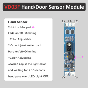 12V-24V hồng ngoại quét Tay Cảm biến IR tay sóng cảm biến chuyển đổi 4 + 4A tay quét chuyển động gần cảm biến cho ánh sáng nhà bếp - Product Image 3