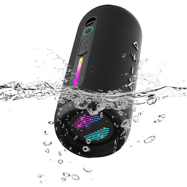 Portable Waterproof Speaker Fabric Hifi Deep Bass RGB IPX67 Waterproof Blue Tooth Speaker T16 Double Diaphragm Sound Speaker