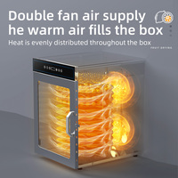 Déshydrateur alimentaire commercial en acier inoxydable pour viande, poisson, fruits, bananes, pommes, 12 étages